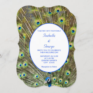 Elegant Peacock Wedding Invitation