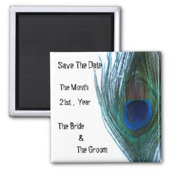 Elegant Peacock Wedding Magnet by Peacocks at Zazzle