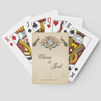Elegant Peacocks Poker Cards