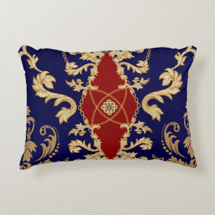 Elegant Pear Fruits: Vintage Seamless Accent Pillow