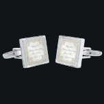 Elegant Pearl 30th Wedding Anniversary Cufflinks<br><div class="desc">A Digitalbcon Images Design featuring a satin pearl color and flourish design theme with a variety of custom images, shapes, patterns, styles and fonts in this one-of-a-kind "Elegant Pearl 30th Wedding Anniversary" Coasters. This elegant and attractive design comes complete with customizable text lettering to suit your own special occasion. COMPLETE...</div>