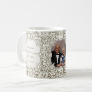 Elegant Pearl 30th Wedding Anniversary Photo Coffee Mug