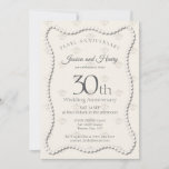 Elegant Pearl 30th wedding anniversary photo Invitation