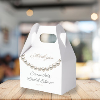Elegant Pearl Bridal Shower  Favor Boxes