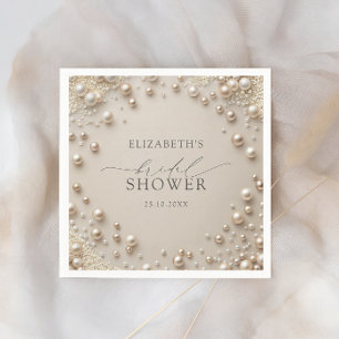 Elegant Pearl Bridal Shower Napkins