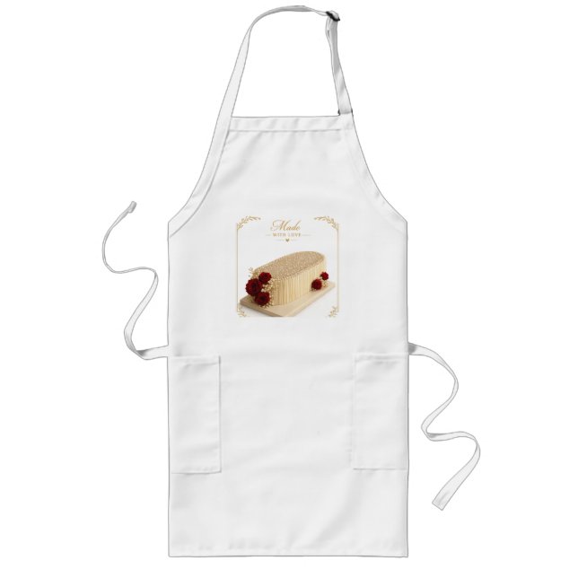Elegant Pearl Cake Apron (Front)