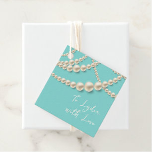 Elegant Pearl Gift Tag – "To (Name), With Love"