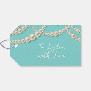 Elegant Pearl Gift Tag – "To (Name), With Love"
