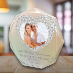 Elegant Pearl Heart 30th Wedding Anniversary  Photo Block<br><div class="desc">Featuring a beautiful pearl and pearls heart,  this chic 30th wedding anniversary gift can be personalized with your special photo and pearl anniversary information on a pearl background. Designed by Thisisnotme©</div>