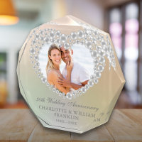 Elegant Pearl Heart 30th Wedding Anniversary