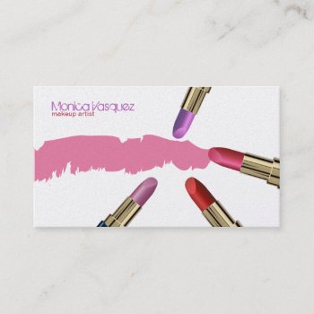 Elegant Pearl Makeup Artist Business Card by eatlovepray at Zazzle