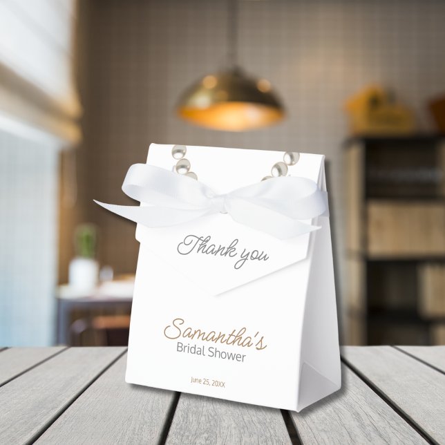 Elegant Pearl necklace Bridal Shower  Favor Boxes (Creator Uploaded)