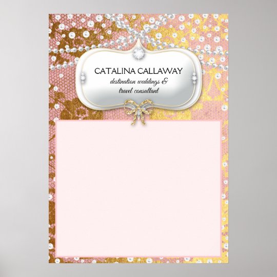 Elegant Pearl Pink Gold Lace Wedding Seating Chart