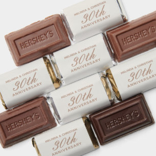 Elegant Pearl Wedding 30th Anniversary Hershey's M Miniatures