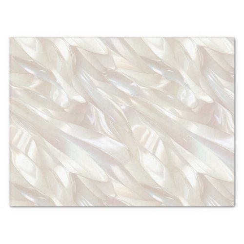 Elegant Pearl White Shell Abstract Tissue Paper