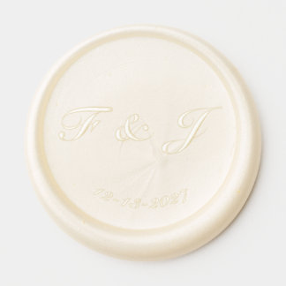 Elegant Pearl White Wedding Wax Seal Sticker