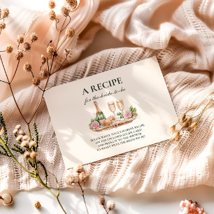Elegant Pearls and Prosecco Bridal Shower Enclosure Card
