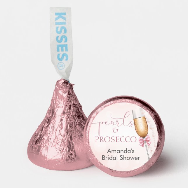 Elegant Pearls and Prosecco Bridal Shower  Hershey®'s Kisses® (Front)