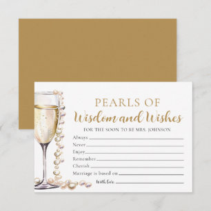 Elegant Pearls and Prosecco Pearls of Wisdom Card