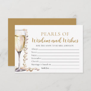Elegant Pearls and Prosecco Pearls of Wisdom Card
