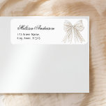 Elegant Pearls Bow Bridal Shower Return Label<br><div class="desc">Elegant Pearls Bow Bridal Shower Return label. Click on the “Customize it” button for further personalization of this template. You will be able to modify the style,  colors,  and sizes. Matching items available.</div>