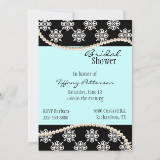 Elegant Pearls Bridal Shower Invitation