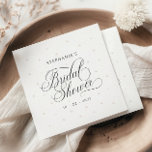 Elegant Pearls Bridal Shower Napkins<br><div class="desc">Elevate your bridal shower with our Elegant Pearls Bridal Shower Napkins, featuring a chic black-and-white design adorned with delicate white pearls that symbolize purity and elegance. These napkins perfectly blend classic glamour with simplicity, making them an ideal addition to your event. The refined script typography adds a touch of sophistication,...</div>