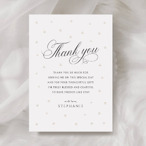 Elegant Pearls Bridal Shower  Thank You Card
