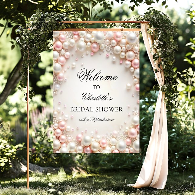 Elegant Pearls Bridal Shower Welcome Poster (Creator Uploaded)