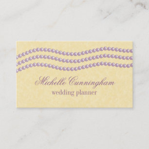 Elegant Pearls Business Card, Lavender Business Card