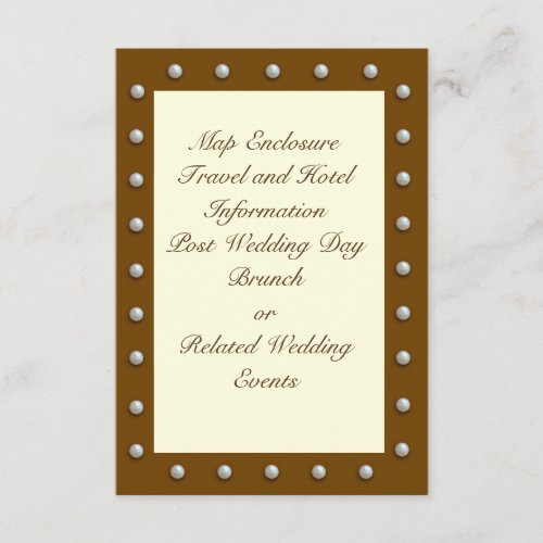 Elegant Pearls on Cream Enclosure Card