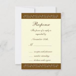 Elegant Pearls on Ivory RSVP Card