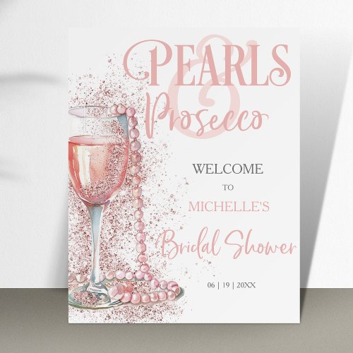 Elegant Pearls  Prosecco Boho Blush Pink Summer Foam Board