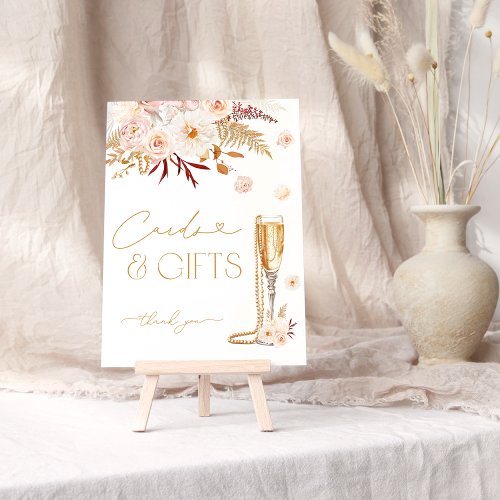 Elegant Pearls  Prosecco Floral Cards and Gifts Poster