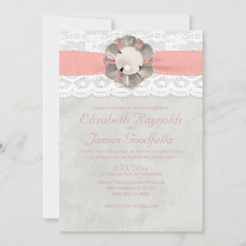 Elegant Pearls Wedding Invitations