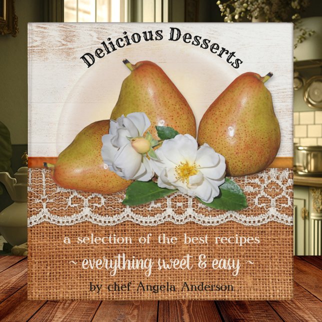Elegant Pears Sweet Dessert Recipe Binder (Creator Uploaded)