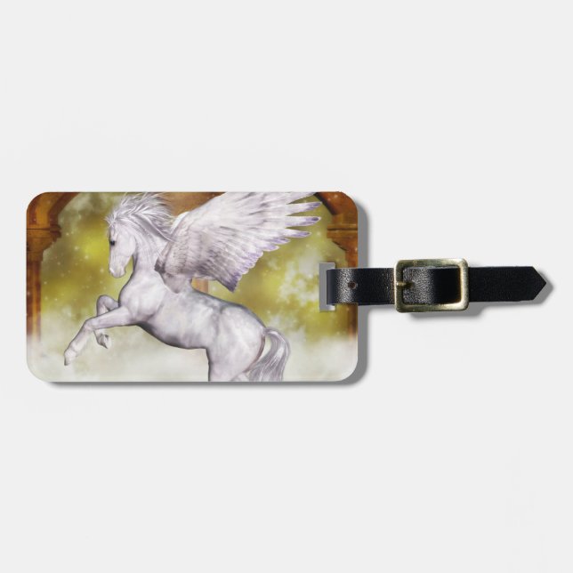 Elegant Pegasus Luggage Tag (Front Horizontal)