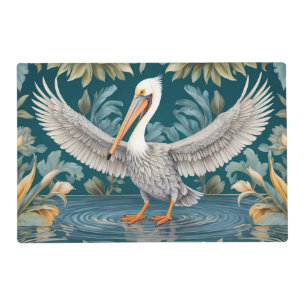 Elegant Pelican Bird Tropical Paradise Placemat