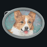 Elegant Pembroke Welsh Corgi Belt Buckle<br><div class="desc">Show your love for your special dog with this original elegant design of a Pembroke Welsh Corgi amid flourishes and decorative elements. Lovely gift for Corgi-loving family and friends.</div>