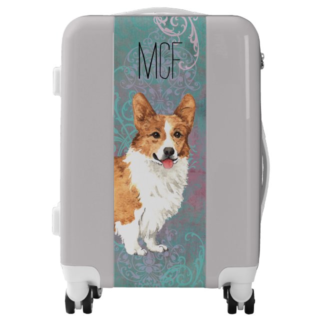 Elegant Pembroke Welsh Corgi Luggage (Front)