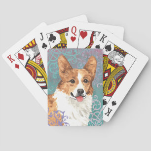 Elegant Pembroke Welsh Corgi Poker Cards