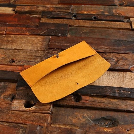 Elegant Pen with Leather Snap Pouch Pencil Case (Front)