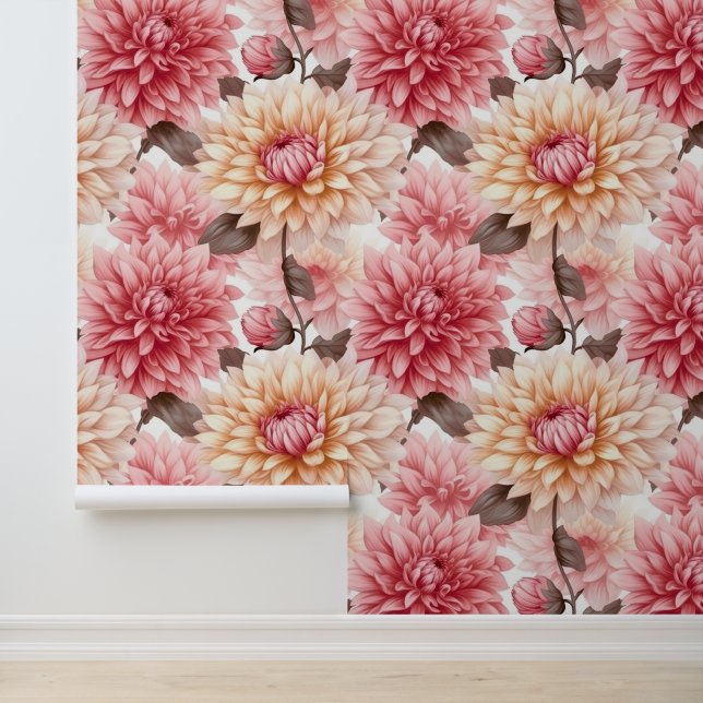Elegant Peonies Floral Wallpaper (Application)