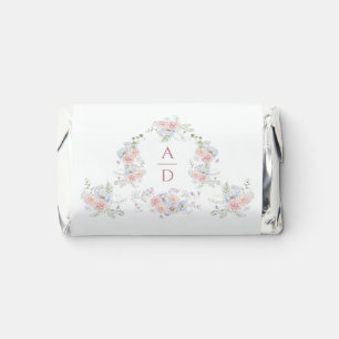 Elegant Peonies Frame Wedding Monograms Hershey's Miniatures