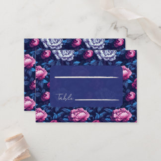 Elegant Peonies Garden Forest Wedding Place Card