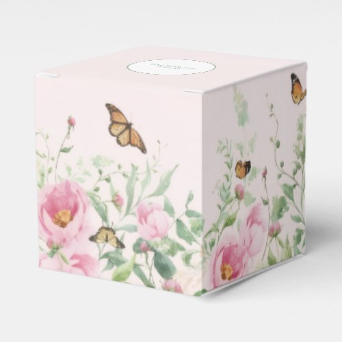 Elegant Peony Blush Floral Mini Candy Bar Favor Boxes