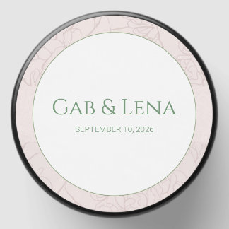 Elegant Peony Blush Floral Wedding Mini Candle Favors