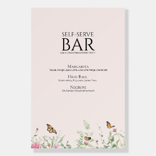 Elegant Peony Blush Pink Double Sided Self Serve B Foam Board