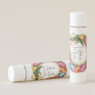 Elegant Peony Bouquet Wedding Favor Lip Balm