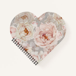 Elegant Peony Floral Notebook